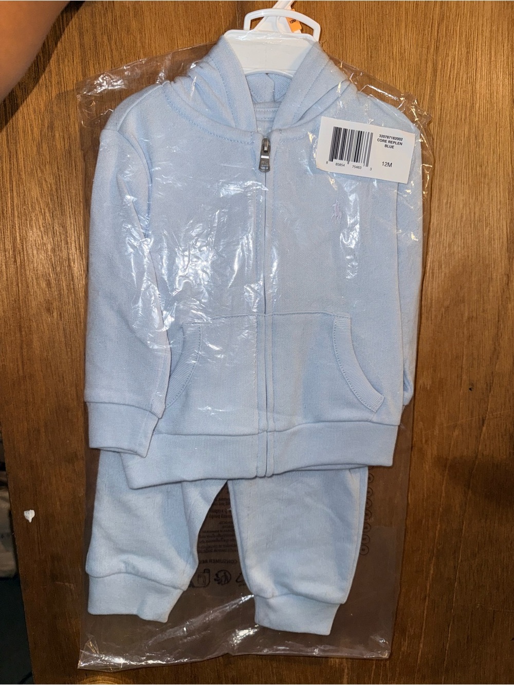 Polo by Ralph Lauren Baby Blue Hooded Sweatshirt & Joggers Set